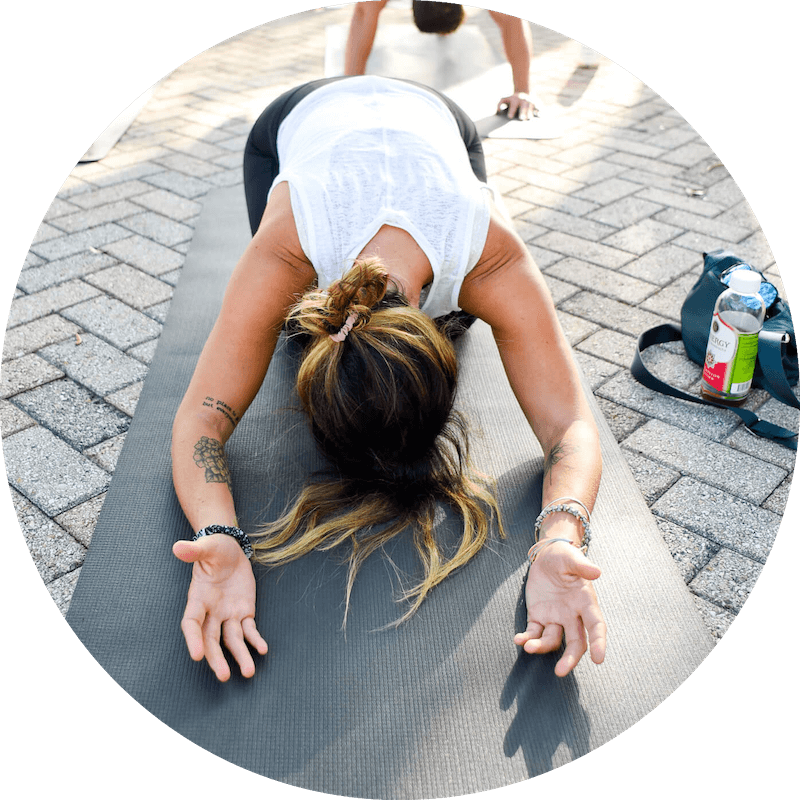 Woman doing yoga